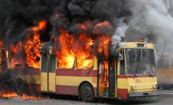 пожар троллейбус