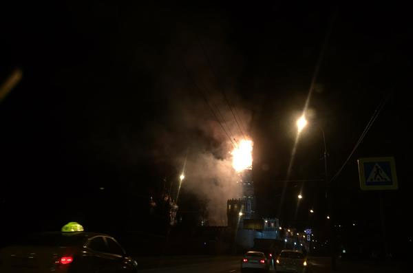 пожар в Новодевичьем монастыре 