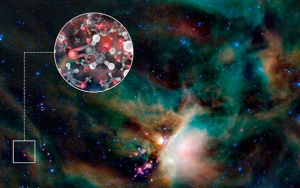 молекулы спирта на комете