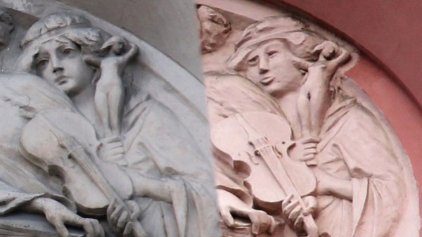 барельеф нимфы