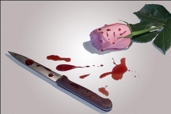 роза цветы нож